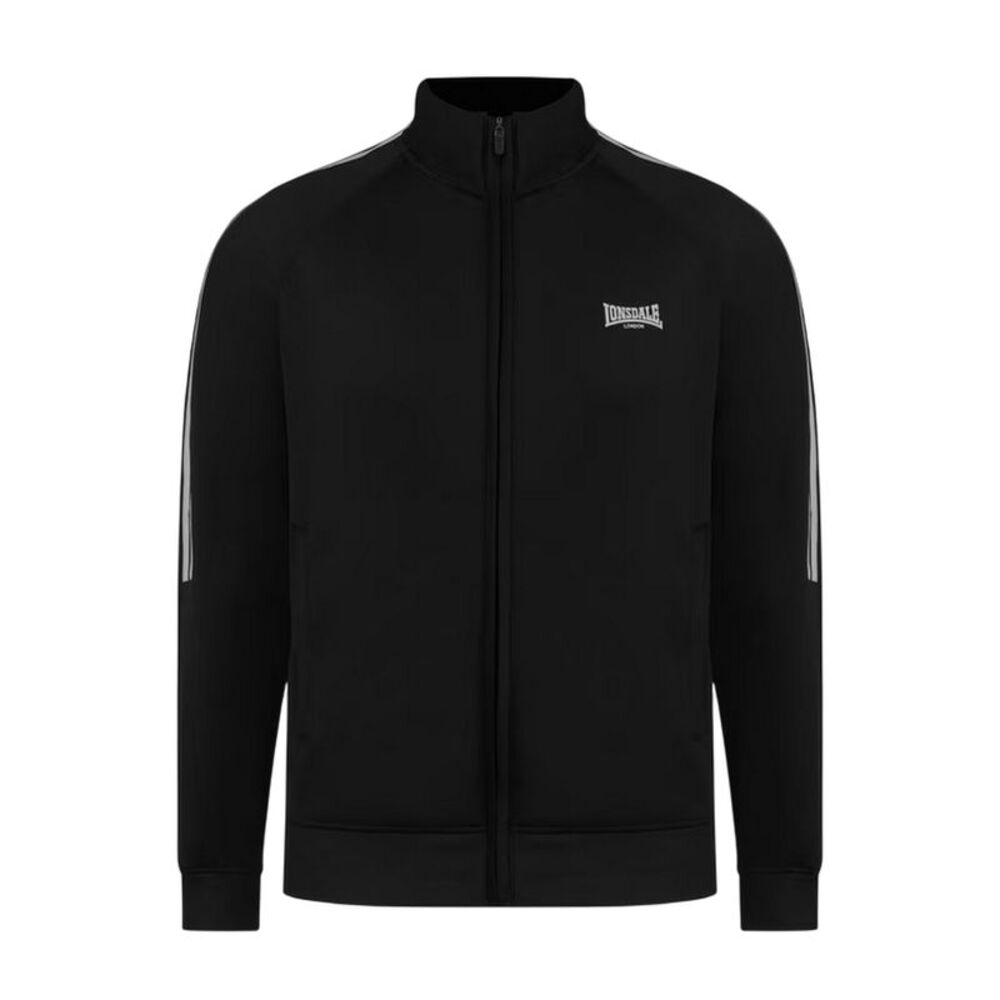 Lonsdale Mens Double Stripe  Track Top / Black